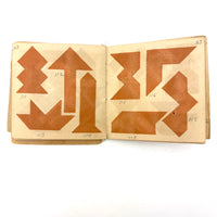 Early (c. 1890s) Richter Anchor Stone Tangram Puzzle with Beautiful Original Designs Booklet