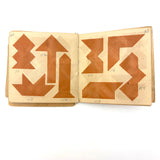 Early (c. 1890s) Richter Anchor Stone Tangram Puzzle with Beautiful Original Designs Booklet