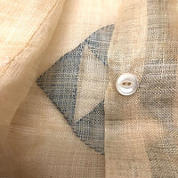 Stunning Silk Organza Button Back Pillowcase with Appliqué Triangles, Presumed Antique