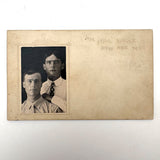 I'm Still Single How are You? Mounted Photo of Very Handsome Couple on Embossed "Private Postcard", Early 20th C.