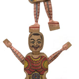 Almost Complete c. 1870s Crandall's Acrobats (Set of Four) in Original Box Bottom (No Lid)