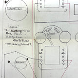 NYC Train Conductor Ezra Myers'  1881  Manuscript Notebook Diagramming Elevated "WO" Train Signals, Switches, etc.