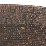 Early (1600-1700s) Carved Navigational Sextant Component with Angles and Monogram