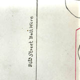 NYC Train Conductor Ezra Myers'  1881  Manuscript Notebook Diagramming Elevated "WO" Train Signals, Switches, etc.
