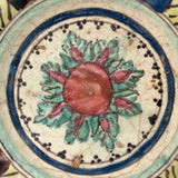 Stunning Old Presumed Persian Plate in Brilliant Color (with Many Watching Eyes!)