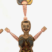 Almost Complete c. 1870s Crandall's Acrobats (Set of Four) in Original Box Bottom (No Lid)