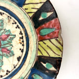 Stunning Old Presumed Persian Plate in Brilliant Color (with Many Watching Eyes!)