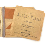 Early (c. 1890s) Richter Anchor Stone Tangram Puzzle with Beautiful Original Designs Booklet