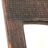 Early (1600-1700s) Carved Navigational Sextant Component with Angles and Monogram