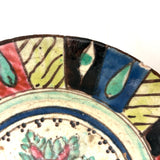 Stunning Old Presumed Persian Plate in Brilliant Color (with Many Watching Eyes!)