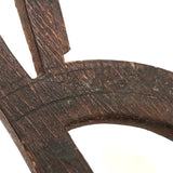 Early (1600-1700s) Carved Navigational Sextant Component with Angles and Monogram