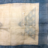 Stunning Silk Organza Button Back Pillowcase with Appliqué Triangles, Presumed Antique