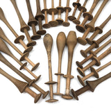 Antique Lacemaking Spools with Cards and Bobbins