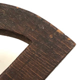 Early (1600-1700s) Carved Navigational Sextant Component with Angles and Monogram