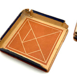 Early (c. 1890s) Richter Anchor Stone Tangram Puzzle with Beautiful Original Designs Booklet