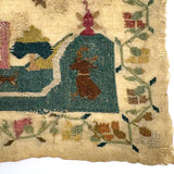 SOLD Elizabeth Wood's Extremely Charming 1808 Sampler with Tiny Stitches and Wonderful Darns