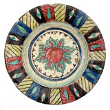 Stunning Old Presumed Persian Plate in Brilliant Color (with Many Watching Eyes!)