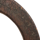 Early (1600-1700s) Carved Navigational Sextant Component with Angles and Monogram