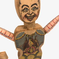 Almost Complete c. 1870s Crandall's Acrobats (Set of Four) in Original Box Bottom (No Lid)