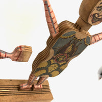 Almost Complete c. 1870s Crandall's Acrobats (Set of Four) in Original Box Bottom (No Lid)