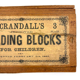 Crandall's Improved Building Blocks for Children No. 3, 1867, Interlocking Pieces, Complete Set