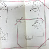 NYC Train Conductor Ezra Myers'  1881  Manuscript Notebook Diagramming Elevated "WO" Train Signals, Switches, etc.