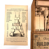 Crandall's Improved Building Blocks for Children No. 3, 1867, Interlocking Pieces, Complete Set