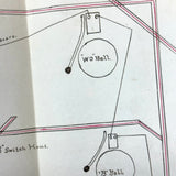 NYC Train Conductor Ezra Myers'  1881  Manuscript Notebook Diagramming Elevated "WO" Train Signals, Switches, etc.