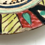 Stunning Old Presumed Persian Plate in Brilliant Color (with Many Watching Eyes!)