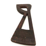 Early (1600-1700s) Carved Navigational Sextant Component with Angles and Monogram