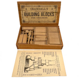 Crandall's Improved Building Blocks for Children No. 3, 1867, Interlocking Pieces, Complete Set