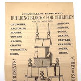 Crandall's Improved Building Blocks for Children No. 3, 1867, Interlocking Pieces, Complete Set