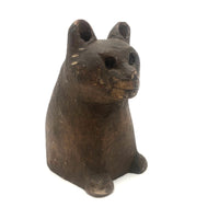 Super Folky 1930s Carved Cat