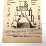 Crandall's Improved Building Blocks for Children No. 3, 1867, Interlocking Pieces, Complete Set