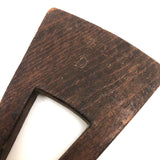 Early (1600-1700s) Carved Navigational Sextant Component with Angles and Monogram