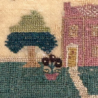 SOLD Elizabeth Wood's Extremely Charming 1808 Sampler with Tiny Stitches and Wonderful Darns
