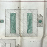 NYC Train Conductor Ezra Myers'  1881  Manuscript Notebook Diagramming Elevated "WO" Train Signals, Switches, etc.