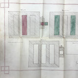 NYC Train Conductor Ezra Myers'  1881  Manuscript Notebook Diagramming Elevated "WO" Train Signals, Switches, etc.