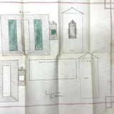 NYC Train Conductor Ezra Myers'  1881  Manuscript Notebook Diagramming Elevated "WO" Train Signals, Switches, etc.