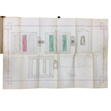 NYC Train Conductor Ezra Myers'  1881  Manuscript Notebook Diagramming Elevated "WO" Train Signals, Switches, etc.