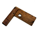 SOLD Heart in Corner, Wonderful 19th Drafting/Carpenter's Square with Cutout and Rich Patina