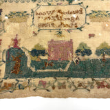 SOLD Elizabeth Wood's Extremely Charming 1808 Sampler with Tiny Stitches and Wonderful Darns