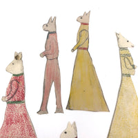 Extensive Set of Marvelous Handmade Rabbit Paper Dolls with Many Many Outfits!