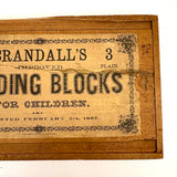 Crandall's Improved Building Blocks for Children No. 3, 1867, Interlocking Pieces, Complete Set