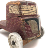 Character-full and Indestructible Old Homemade, Hand-painted Wooden Truck