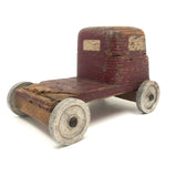 Character-full and Indestructible Old Homemade, Hand-painted Wooden Truck