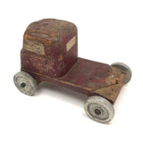 Character-full and Indestructible Old Homemade, Hand-painted Wooden Truck