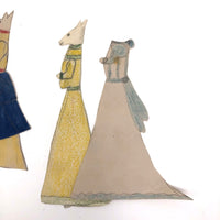 Extensive Set of Marvelous Handmade Rabbit Paper Dolls with Many Many Outfits!