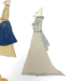 Extensive Set of Marvelous Handmade Rabbit Paper Dolls with Many Many Outfits!