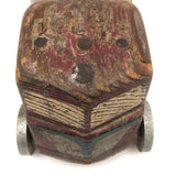 Character-full and Indestructible Old Homemade, Hand-painted Wooden Truck